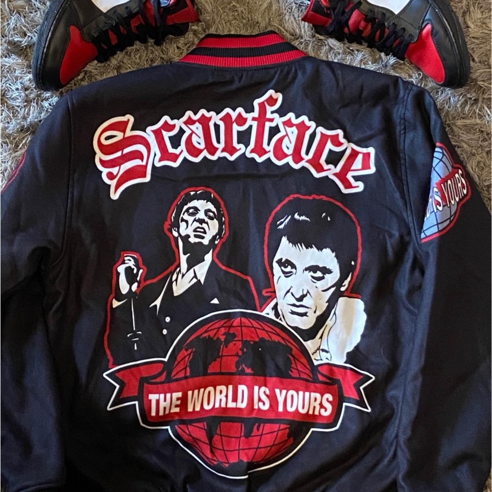 Reason Scarface Black and Red Bomber Jacket $175 or best offer